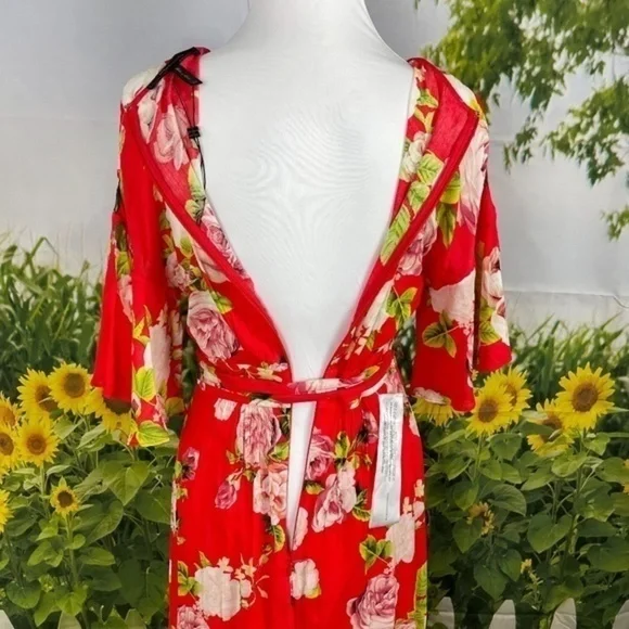 BCBG Scarlett Rose Floral Flutter Maxi Dress XS - Picture 16 of 17